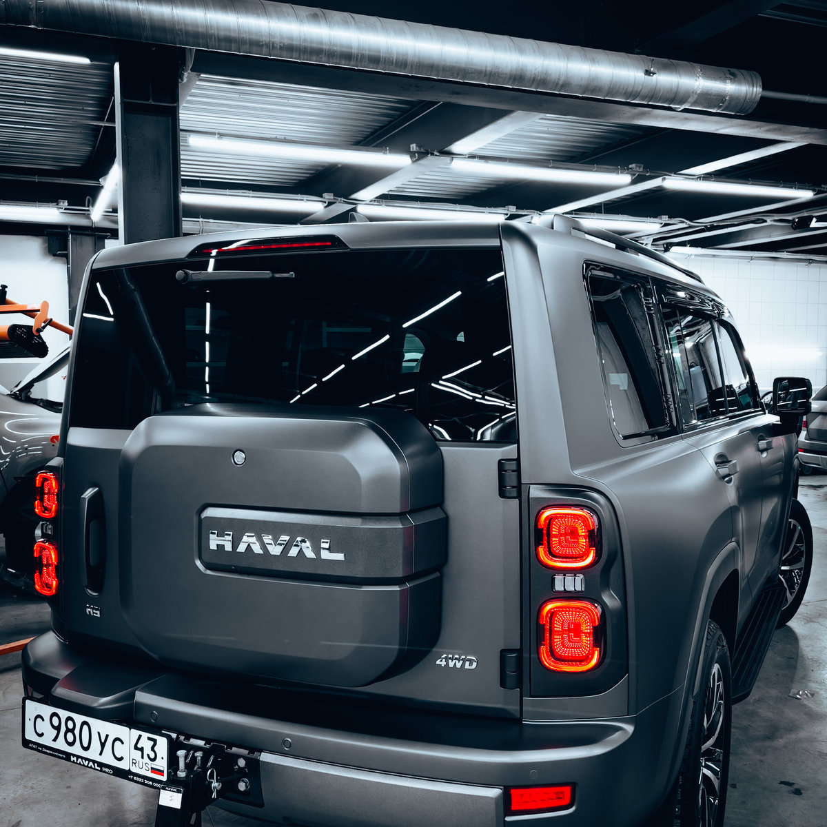 Миниатюра Антигравийная оклейка Haval H9 Pro в матовый полиуретан 