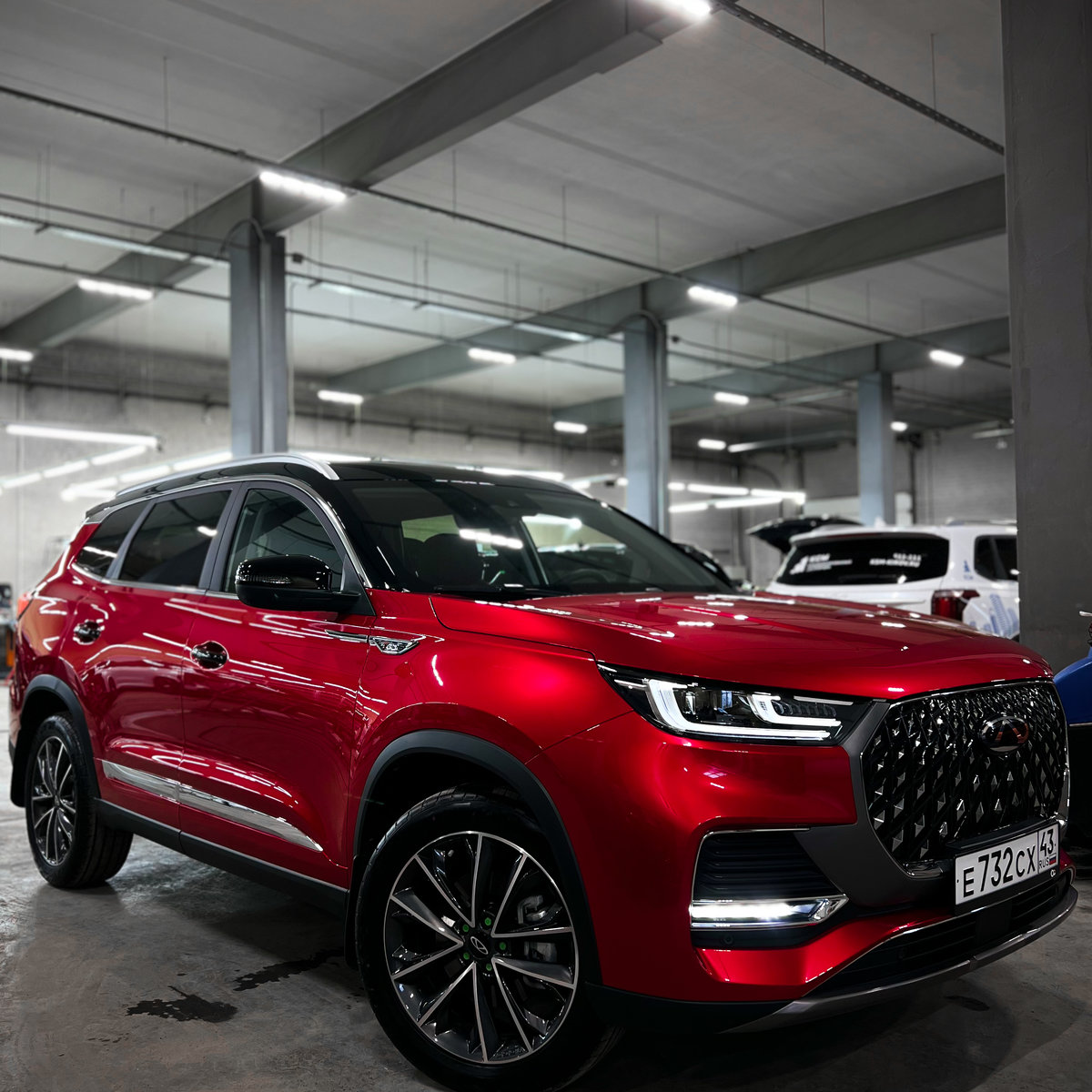 Миниатюра Антигравийная оклейка Chery Tiggo 8 Pro max цветной полиуретановой пленкой